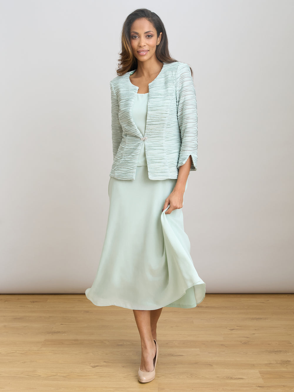 Page Fancy Jacket & Chiffon Dress
