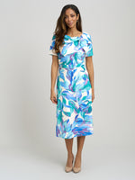 Parker Tie Neck Print Dress