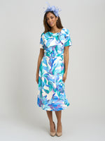 Parker Tie Neck Print Dress