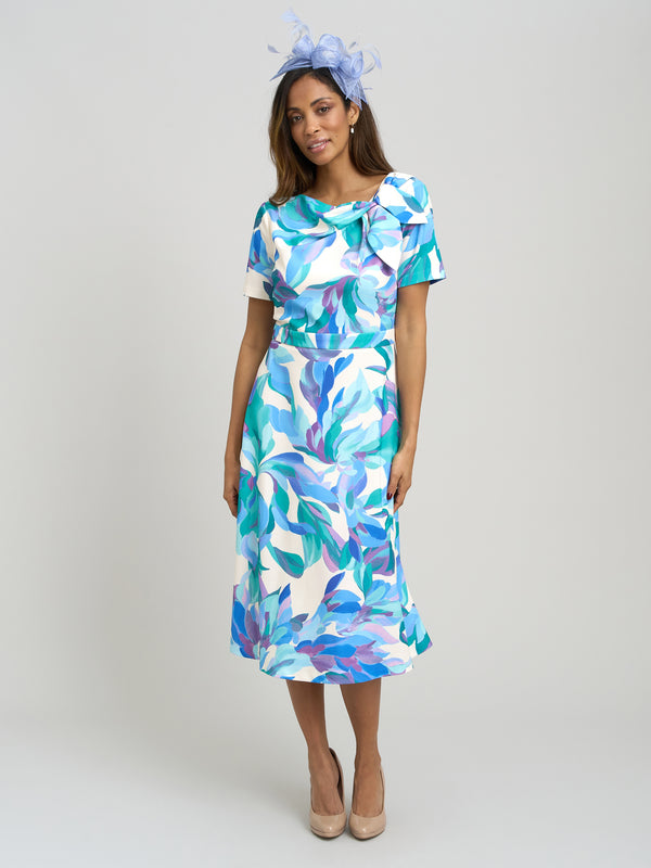 Parker Tie Neck Print Dress