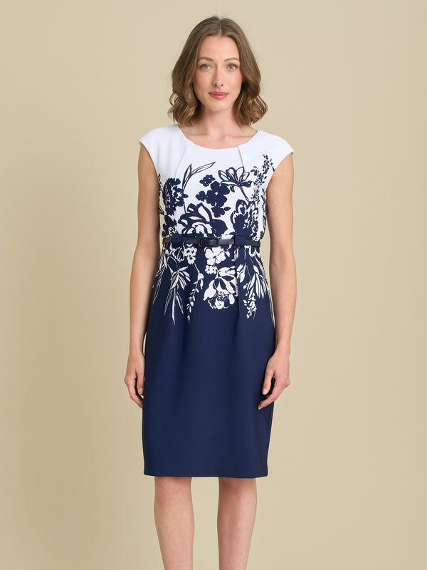 Minnie Floral Print Belted Dress