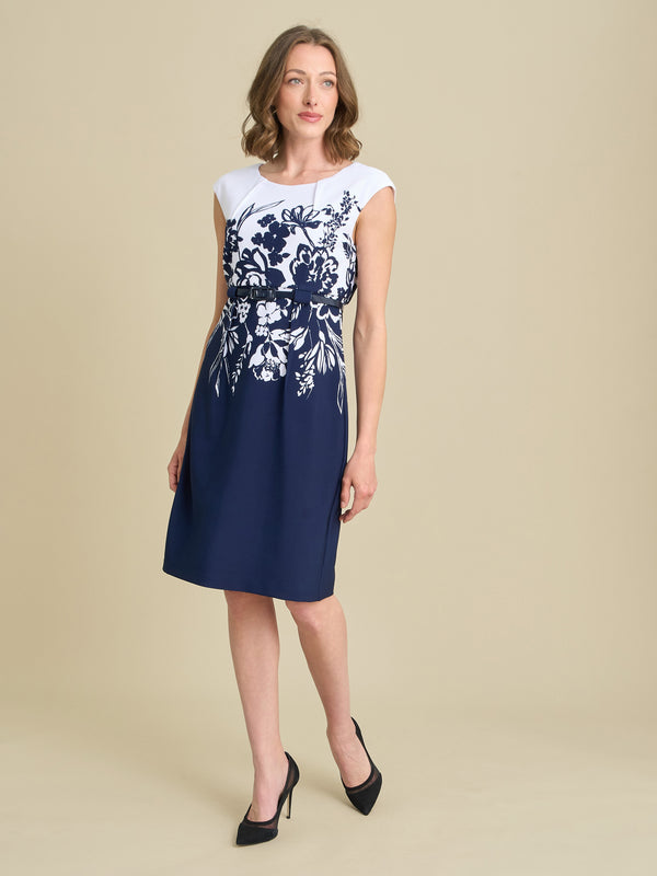 Minnie Floral Print Belted Dress