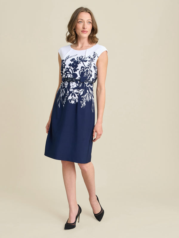 Minnie Floral Print Belted Dress