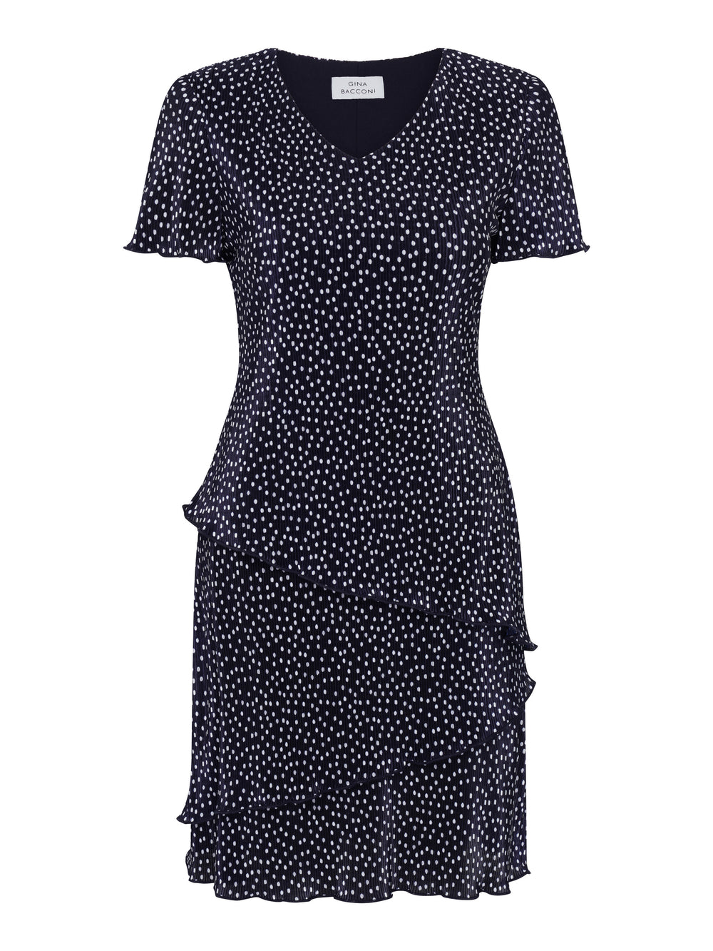 Nakita Spot Plisse Mini Dress
