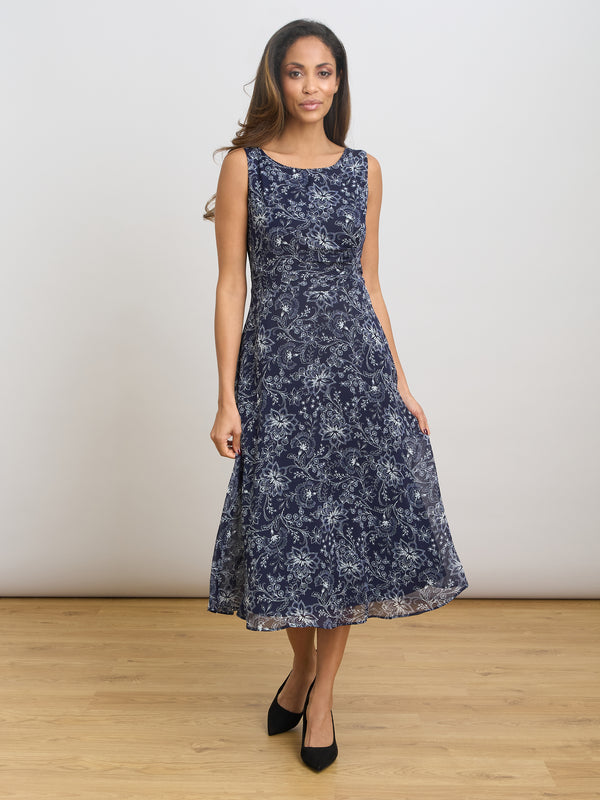 Octavia Chiffon Floral Midi Dress
