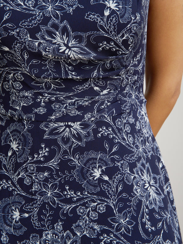 Octavia Chiffon Floral Midi Dress