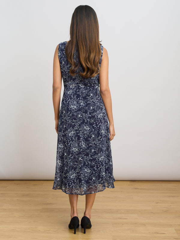 Octavia Chiffon Floral Midi Dress