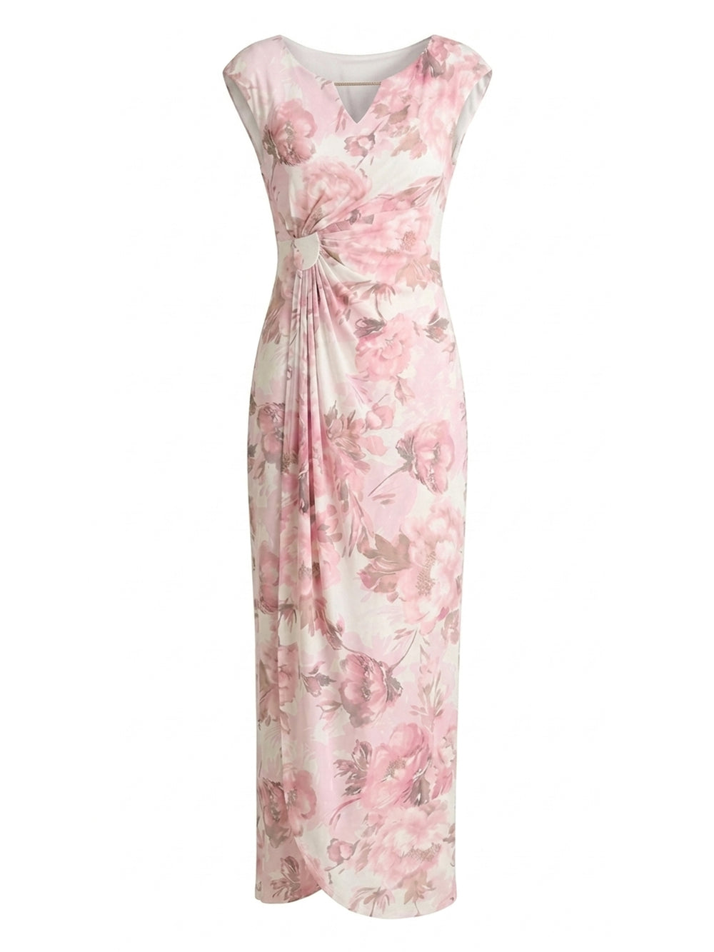 Lora Floral Jersey Diamante Trim Maxi Dress