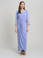 Iulia Maxi Wrap Dress With Chiffon Sleeve