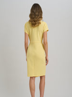 Peggy Short Faux Wrap V Neck Dress