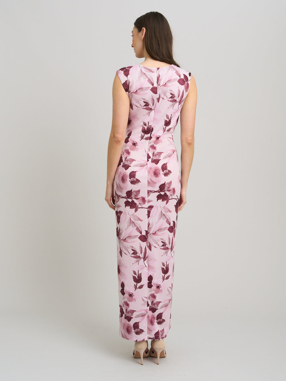 Perla Stretch Floral Diamante Trim Maxi Dress