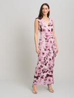 Perla Stretch Floral Diamante Trim Maxi Dress