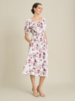 Perrie Smock Waist Floral Print Dress