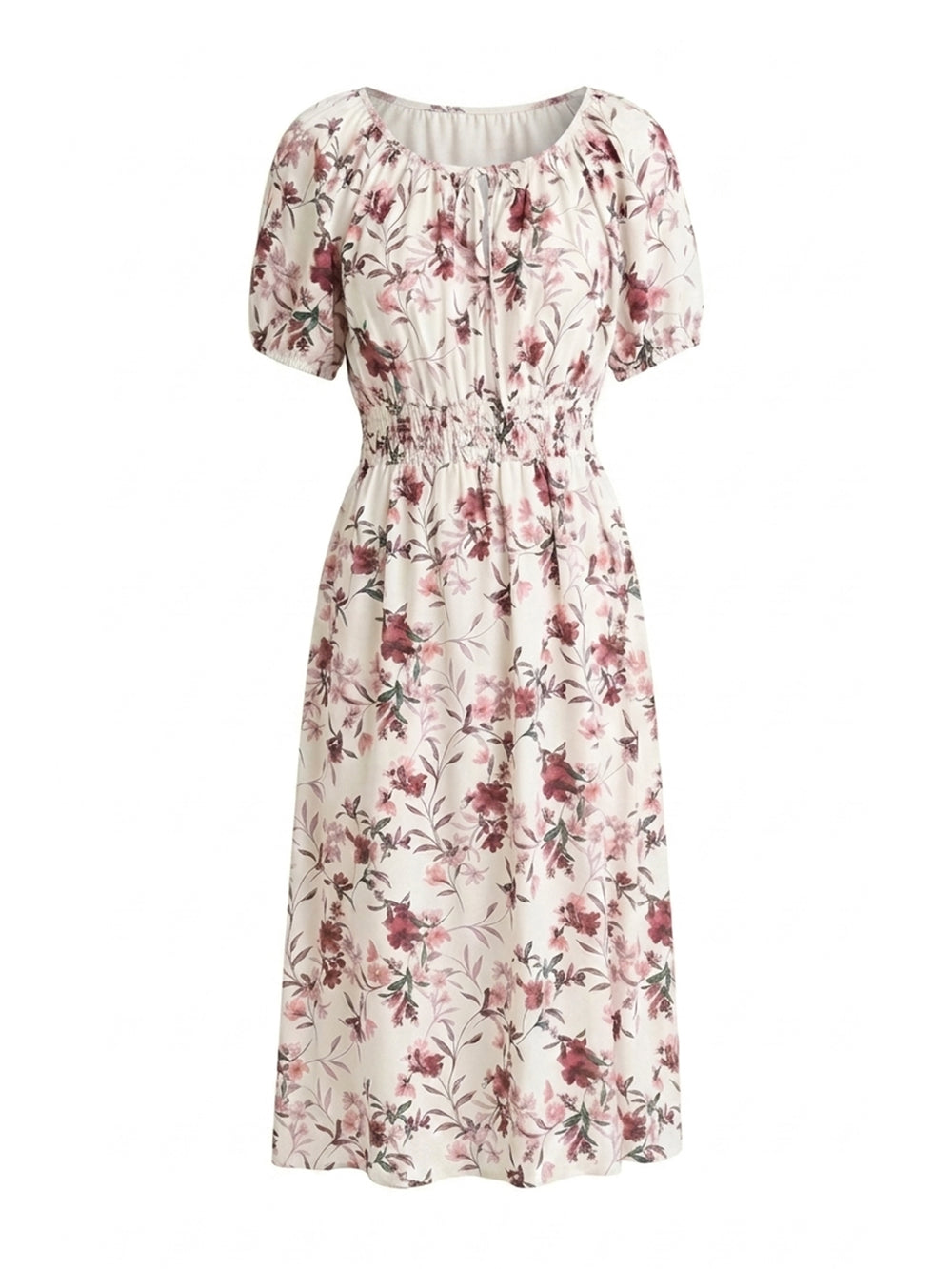 Perrie Smock Waist Floral Print Dress