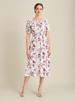 Perrie Smock Waist Floral Print Dress