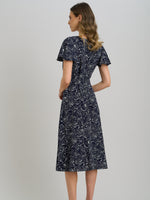 Persia Faux Wrap Flutter Sleeve Dress