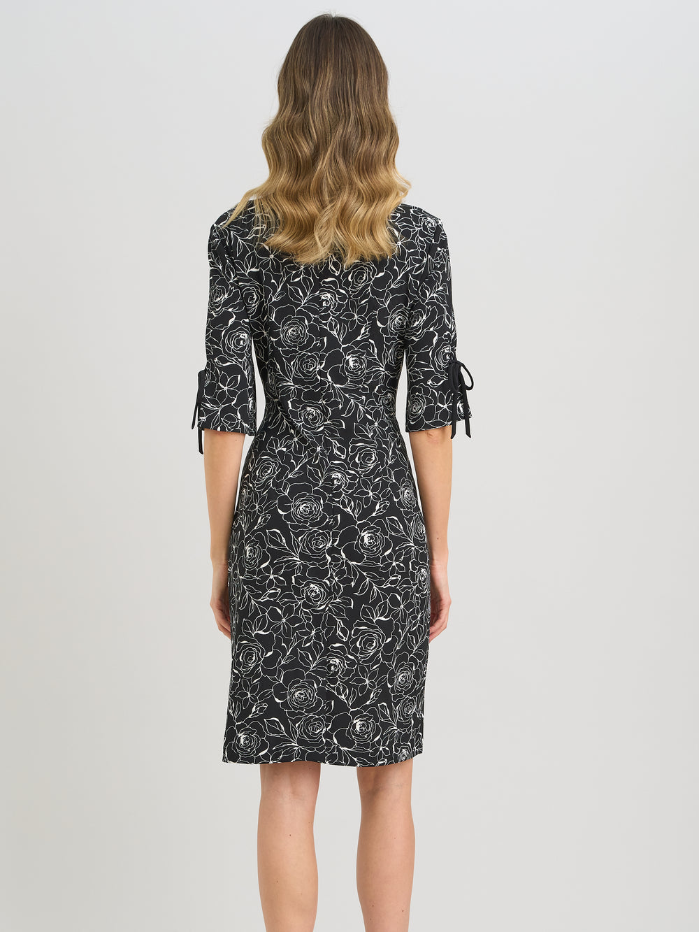 Floral Shift Dress With Bow Detail