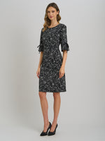Floral Shift Dress With Bow Detail