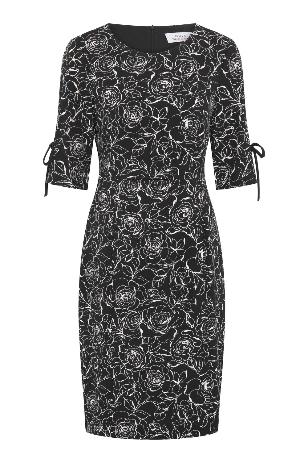 Floral Shift Dress With Bow Detail