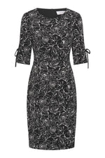 Floral Shift Dress With Bow Detail