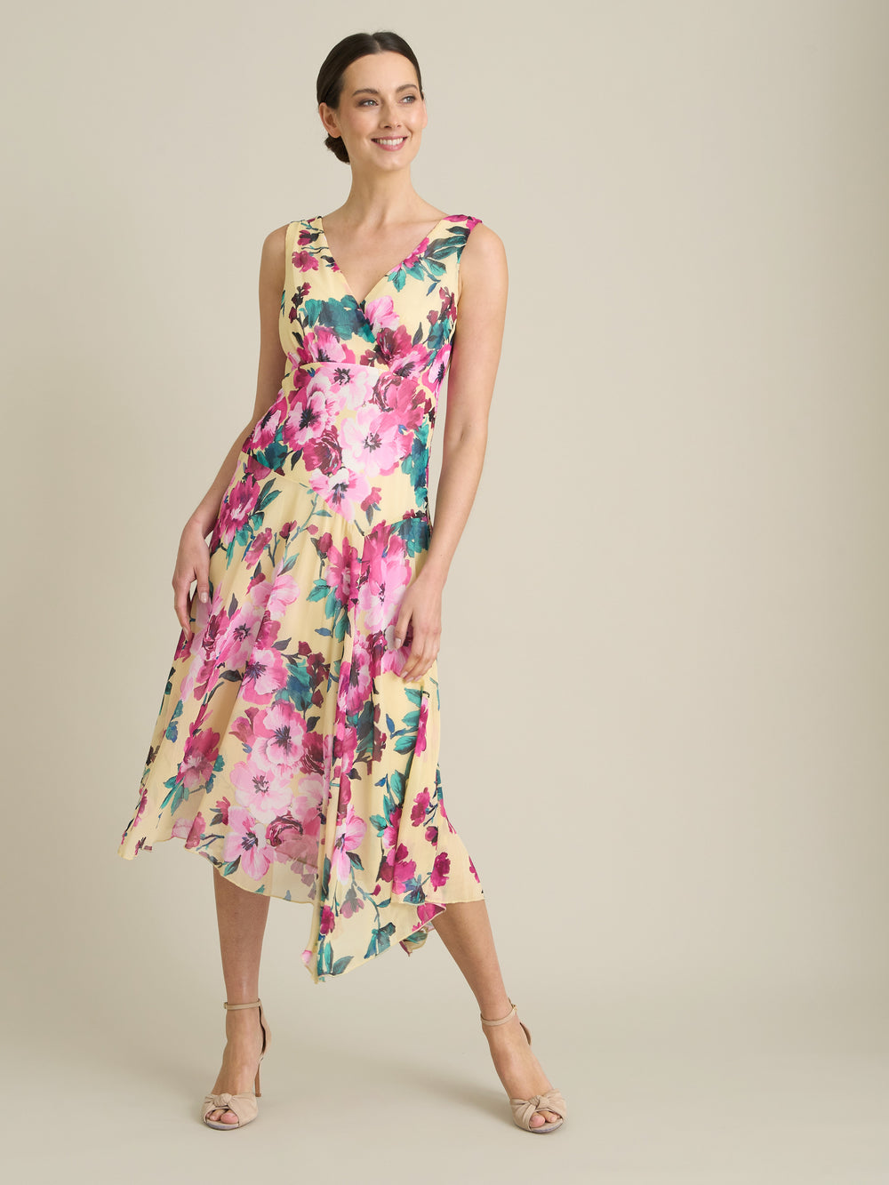 India Chiffon Print Dress