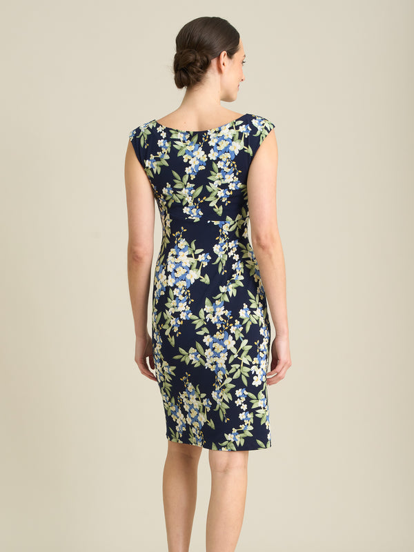 Poppie Sleeveless Faux Wrap Floral Dress