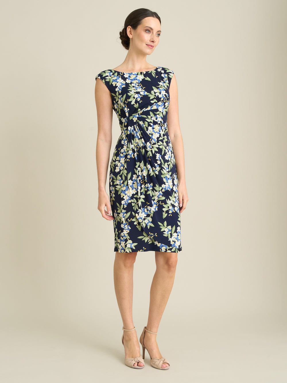 Poppie Sleeveless Faux Wrap Floral Dress