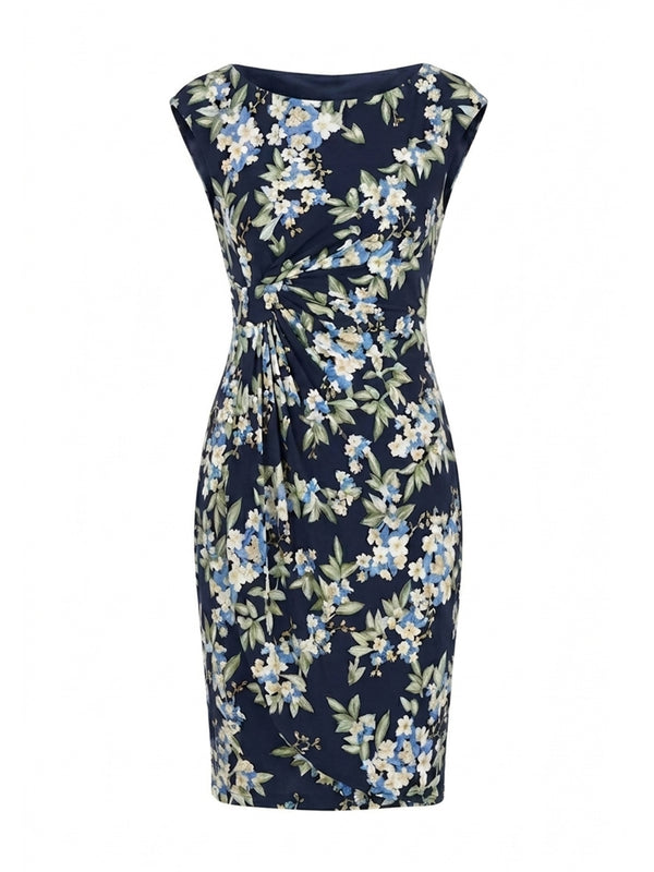 Poppie Sleeveless Faux Wrap Floral Dress