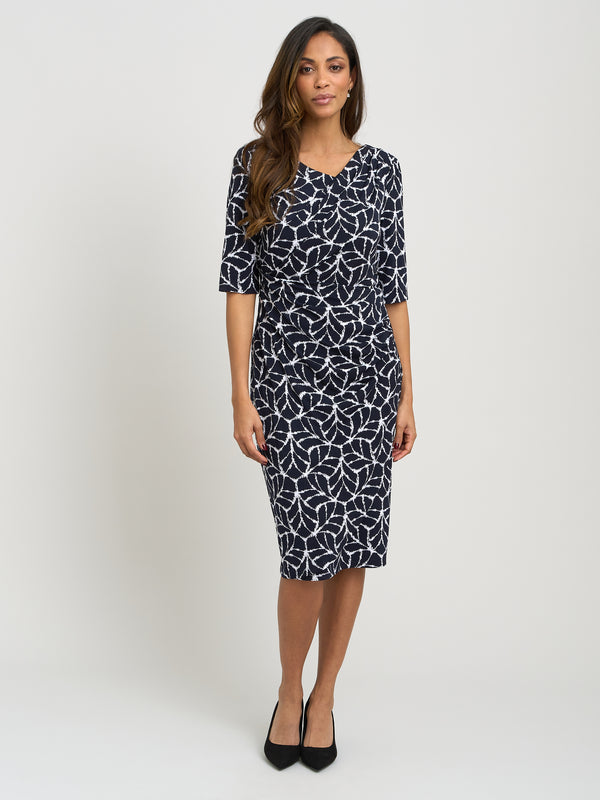 Queenie Abstract Print Jersey Dress