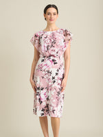 Raegan Chiffon Overlay Print Dress