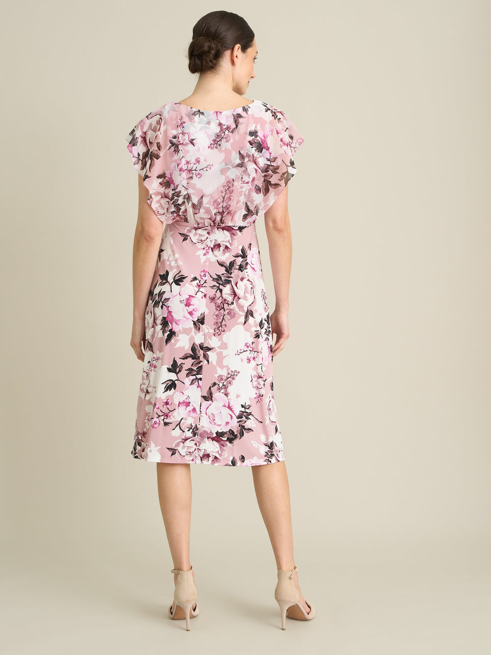Raegan Chiffon Overlay Print Dress