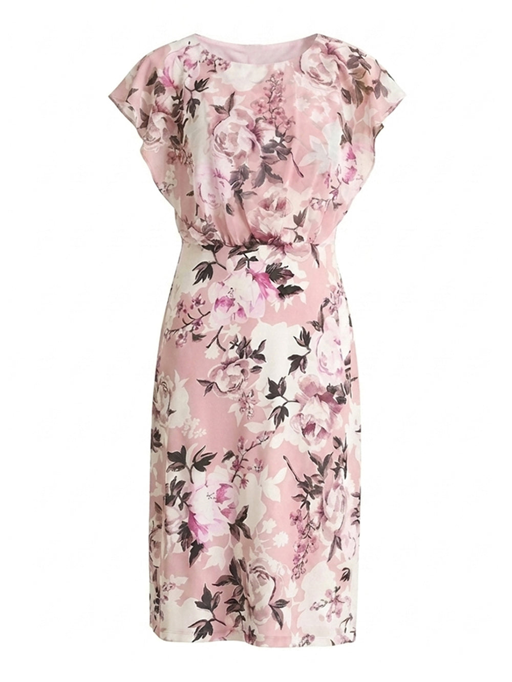 Raegan Chiffon Overlay Print Dress