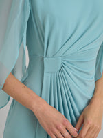 Ryder Faux Wrap Dress With Tulip Sleeve