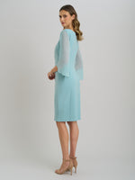 Ryder Faux Wrap Dress With Tulip Sleeve