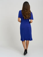 Raya Faux Wrap Dress With Frill Hem