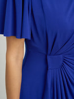 Raya Faux Wrap Dress With Frill Hem