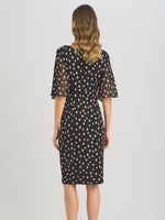 Greta Spot Print Faux Wrap Dress