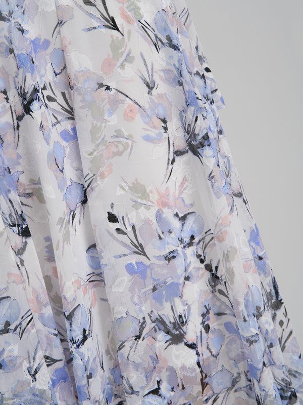 Yana Floral Printed Cowl Midi Dress & Scarf