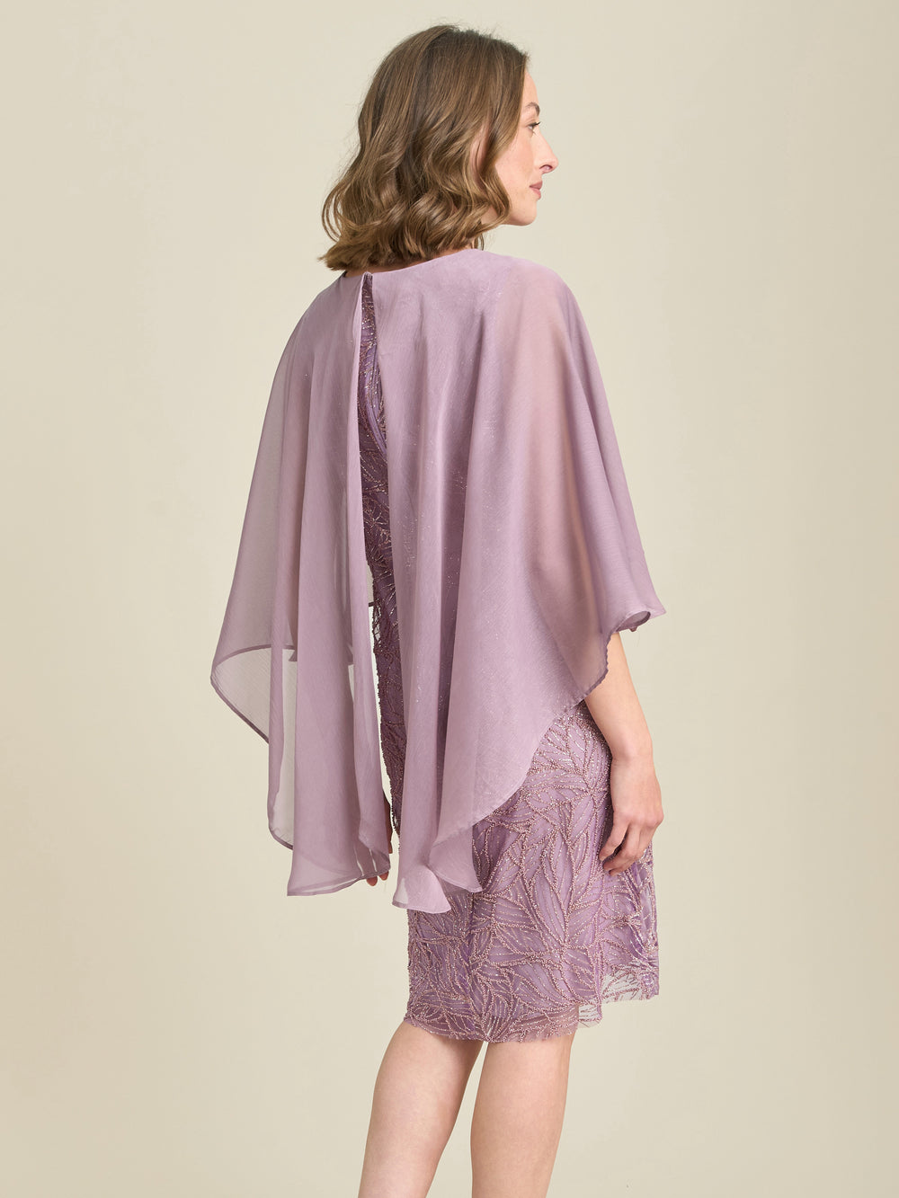 Mili Embroidered Crape Overlay Dress