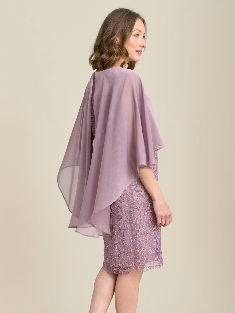 Mili Embroidered Crape Overlay Dress