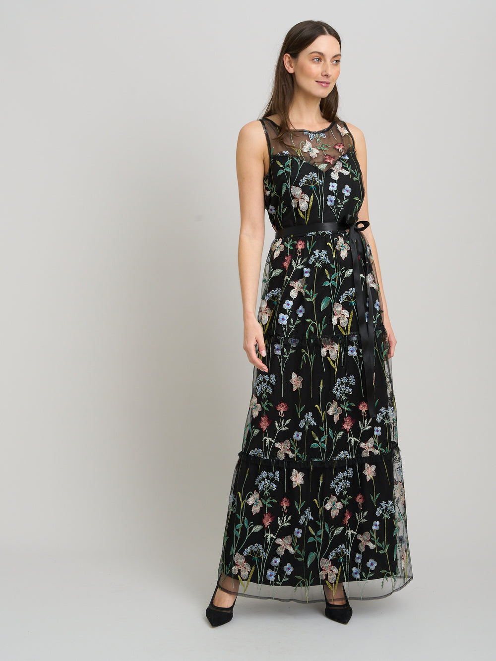 Moira Embroidered Floral Maxi Dress