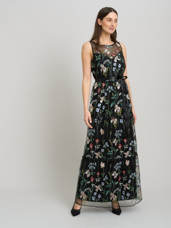 Moira Embroidered Floral Maxi Dress