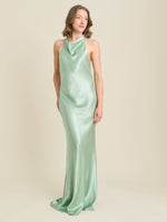 Chassidy Satin Halter Neck Maxi Dress