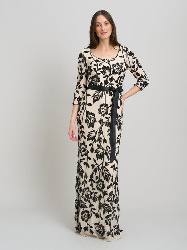 Murphy Embroidered Sequin Maxi Dress