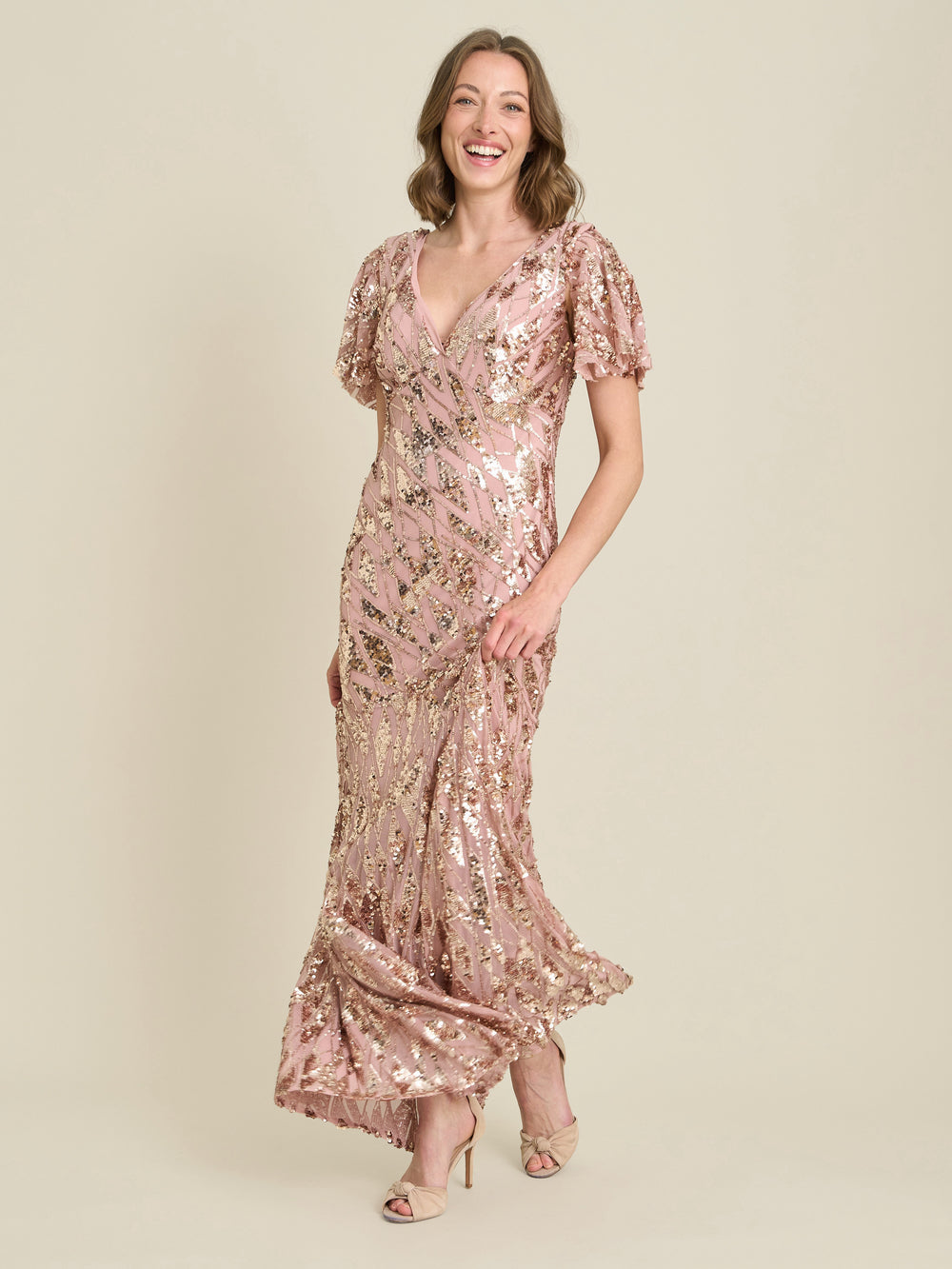 Milena Sequin Embellished Maxi Dress