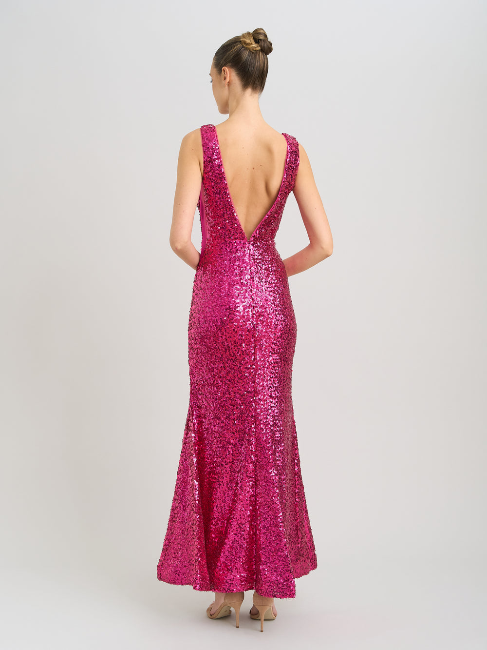 Miller Sequin V Neck Maxi Dress