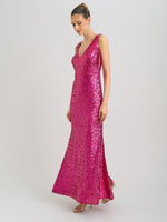 Miller Sequin V Neck Maxi Dress