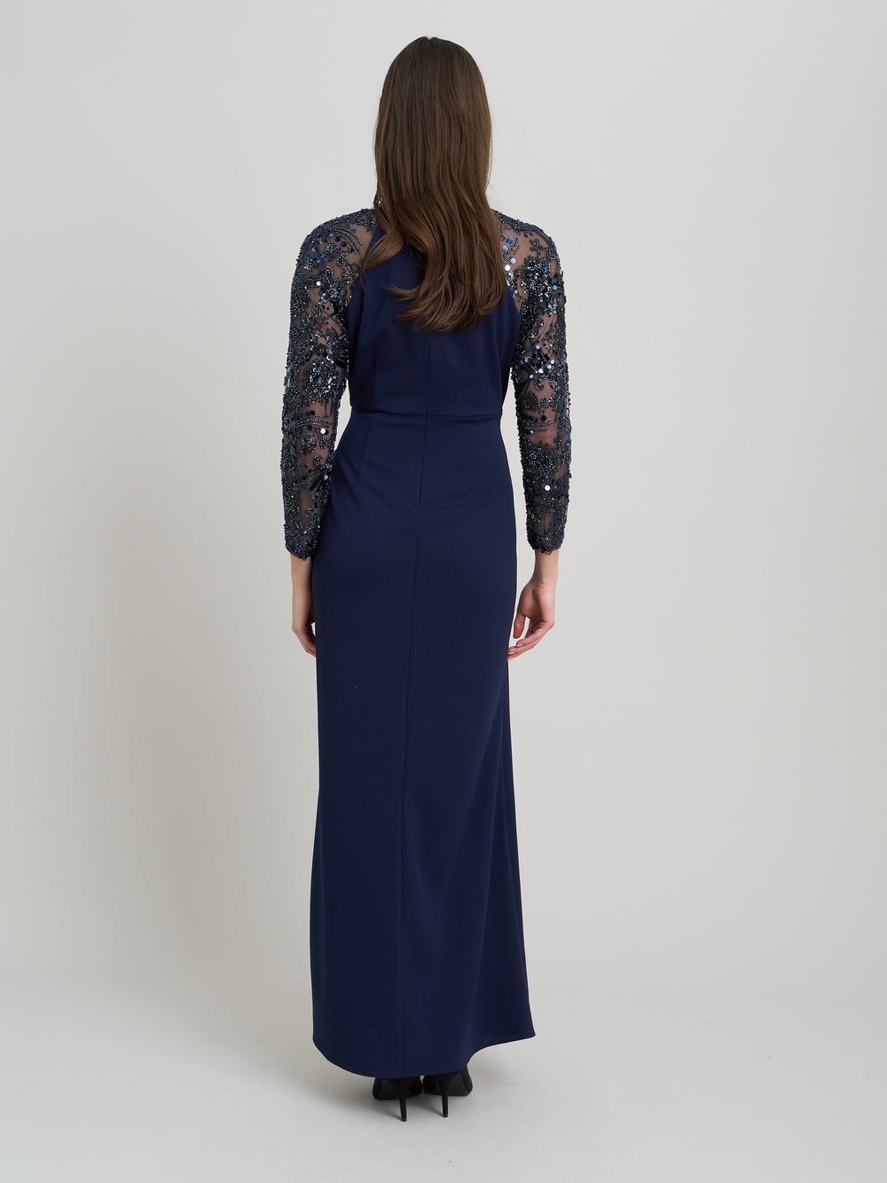 Reena Embellished Sleeves Maxi Dress