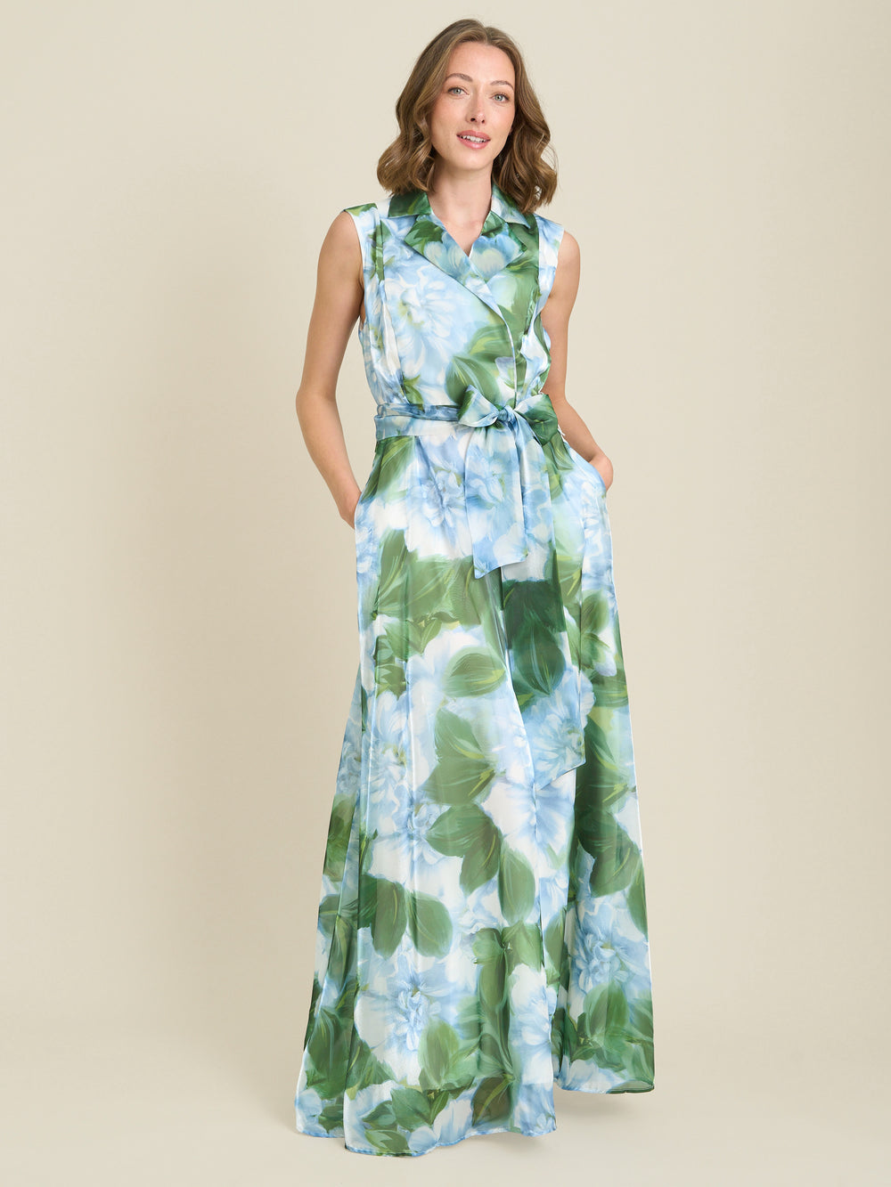 Rikki Floral Belt Tie Maxi Dress