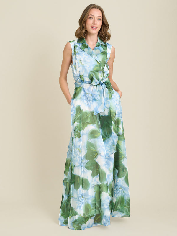 Rikki Floral Belt Tie Maxi Dress